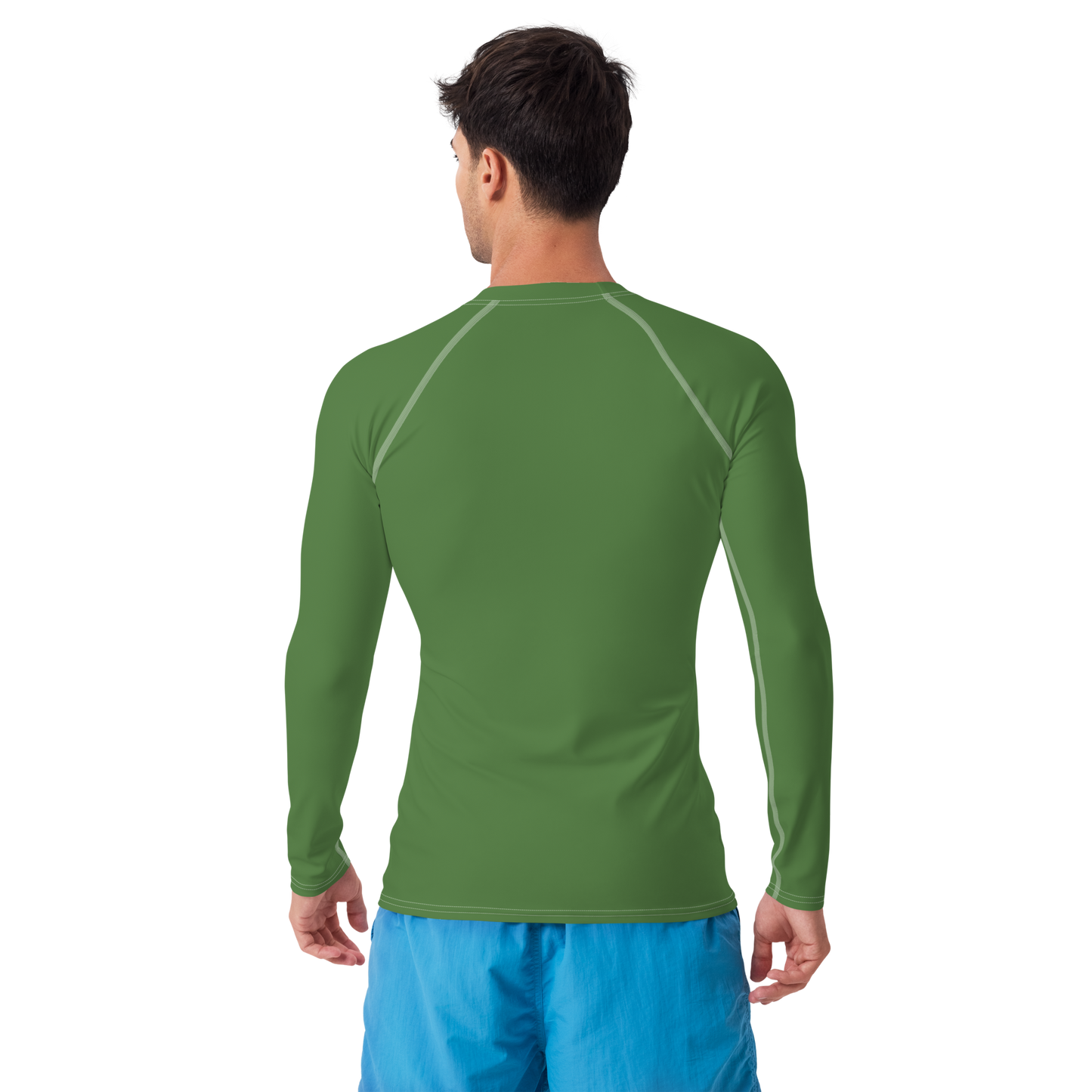 Michigan Upper Peninsula Rash Guard (w/ UP USA Flag) | Men's - Pine Green