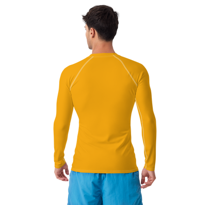 Michigan Upper Peninsula Rash Guard (w/ UP Outline) | Men's - Birch Leaf Orange