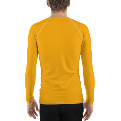 Michigan Upper Peninsula Rash Guard (w/ UP Outline) | Men's - Birch Leaf Orange