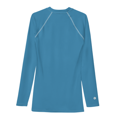 Michigan Upper Peninsula Rash Guard (w/ UP Outline) | Men's - Lake Michigan Blue