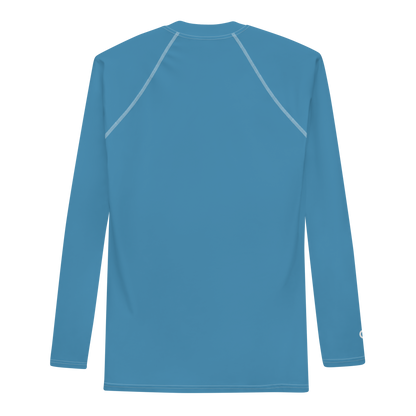 Michigan Upper Peninsula Rash Guard (w/ UP Outline) | Men's - Lake Michigan Blue