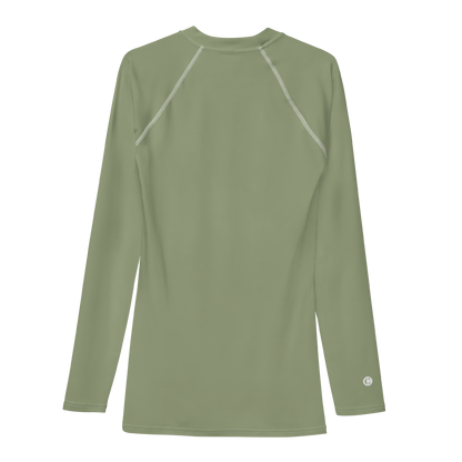 Michigan Upper Peninsula Rash Guard (w/ UP Outline) | Men's - Beachgrass Green