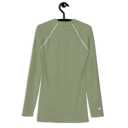 Michigan Upper Peninsula Rash Guard (w/ UP Outline) | Men's - Beachgrass Green