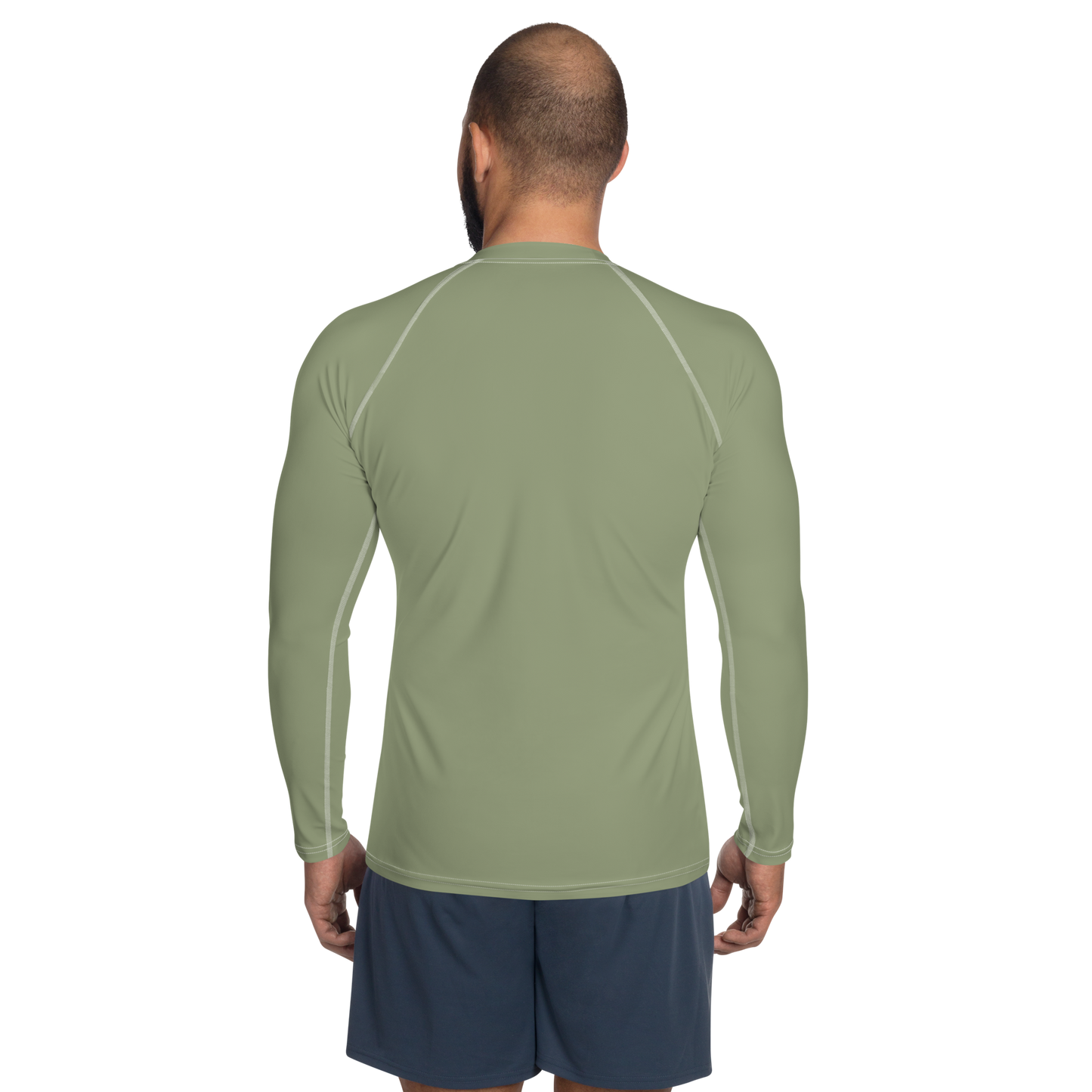 Michigan Upper Peninsula Rash Guard (w/ UP Outline) | Men's - Beachgrass Green