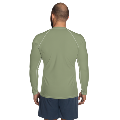 Michigan Upper Peninsula Rash Guard (w/ UP Outline) | Men's - Beachgrass Green