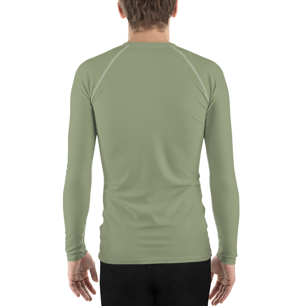 Michigan Upper Peninsula Rash Guard (w/ UP Outline) | Men's - Beachgrass Green