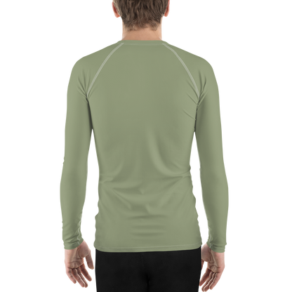 Michigan Upper Peninsula Rash Guard (w/ UP Outline) | Men's - Beachgrass Green