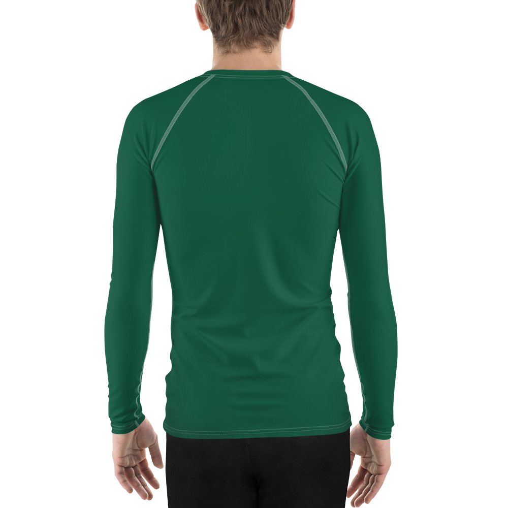 Michigan Upper Peninsula Rash Guard (w/ UP Outline) | Men's - Superior Green