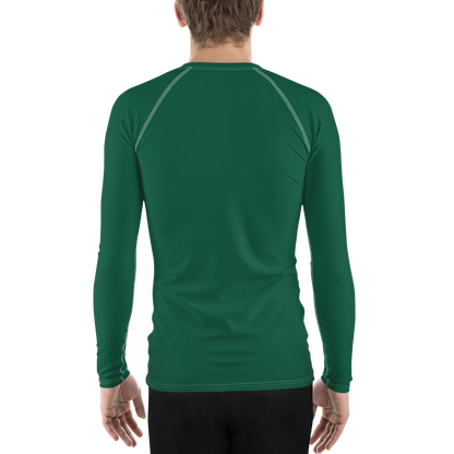 Michigan Upper Peninsula Rash Guard (w/ UP Outline) | Men's - Superior Green