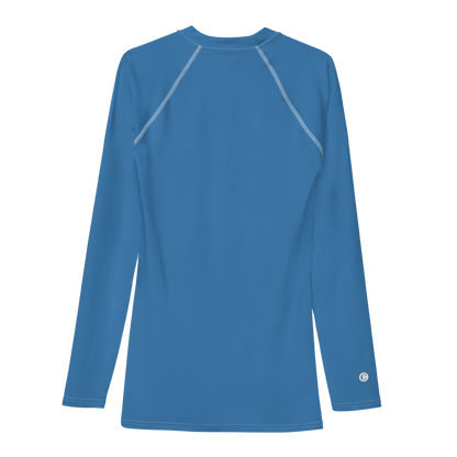 Michigan Upper Peninsula Rash Guard (w/ UP Outline) | Men's - Lake Superior Blue