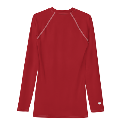 Michigan Upper Peninsula Rash Guard (w/ UP Outline) | Men's - Thimbleberry Red