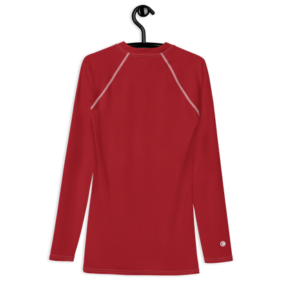 Michigan Upper Peninsula Rash Guard (w/ UP Outline) | Men's - Thimbleberry Red