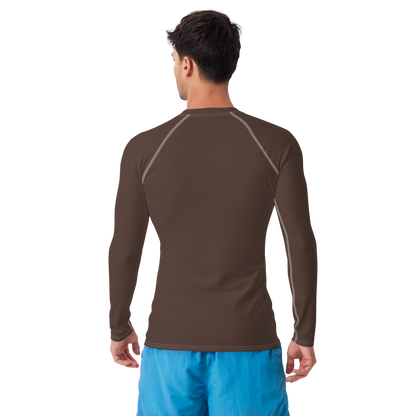 Michigan Upper Peninsula Rash Guard (w/ UP Outline) | Men's - Hickory Color