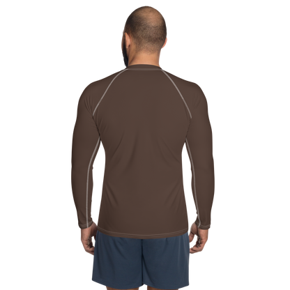 Michigan Upper Peninsula Rash Guard (w/ UP Outline) | Men's - Hickory Color