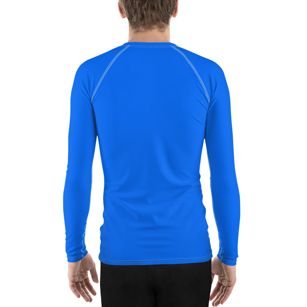 Michigan Upper Peninsula Rash Guard (w/ UP Outline) | Men's -  Motor Town Blue