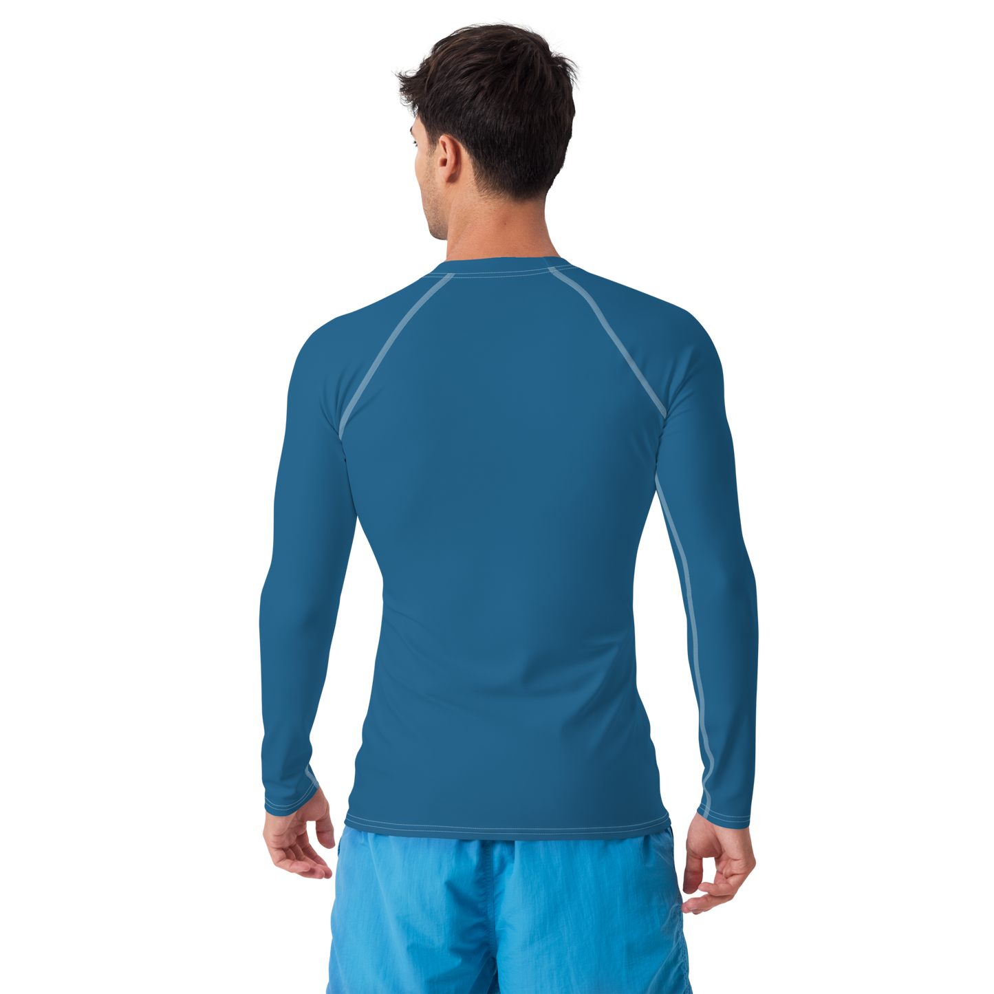 Michigan Upper Peninsula Rash Guard (w/ UP Outline) | Men's - Blueberry