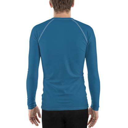 Michigan Upper Peninsula Rash Guard (w/ UP Outline) | Men's - Blueberry