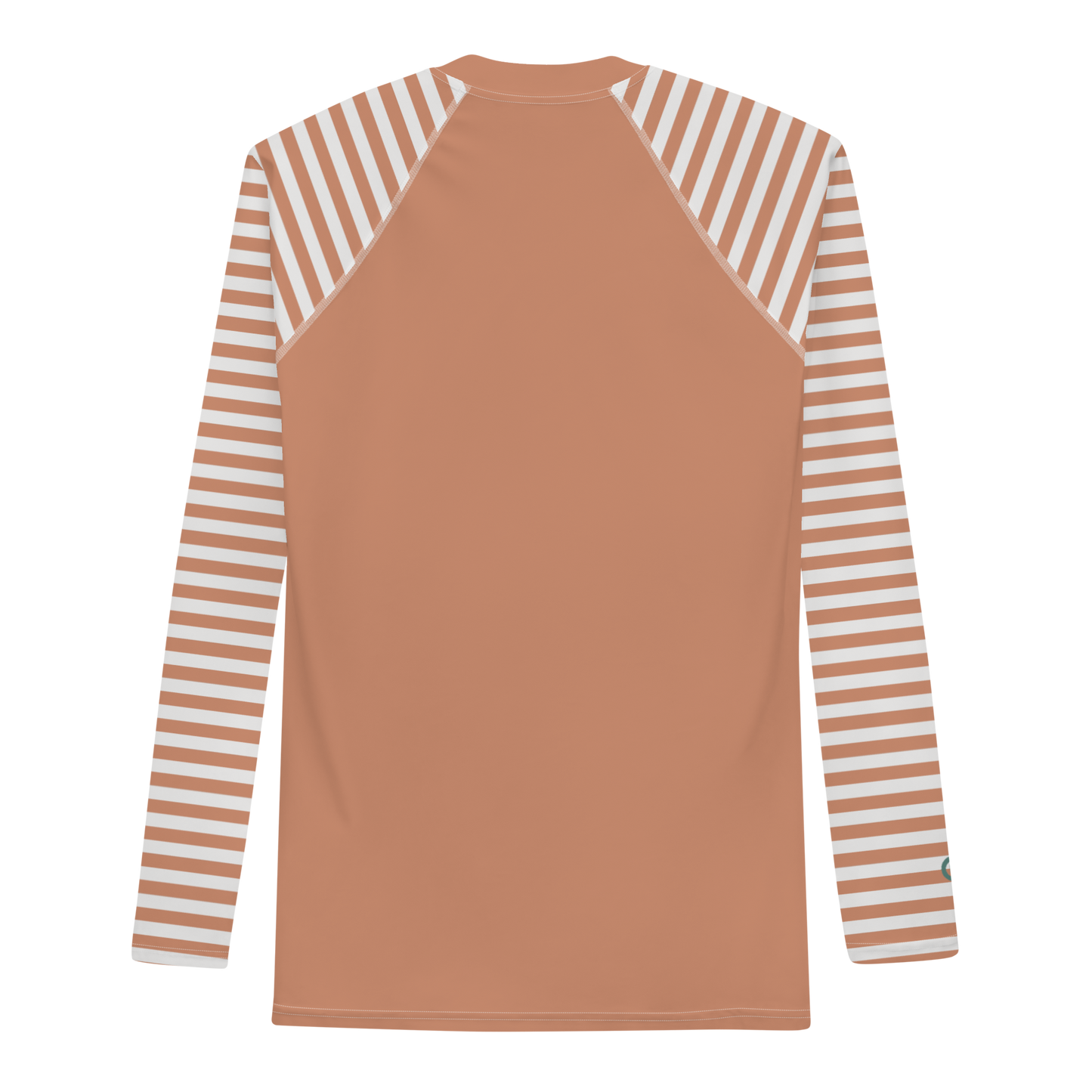 Michigan Upper Peninsula Rash Guard (Striped w/ UP Outline) | Men's - Copper Color