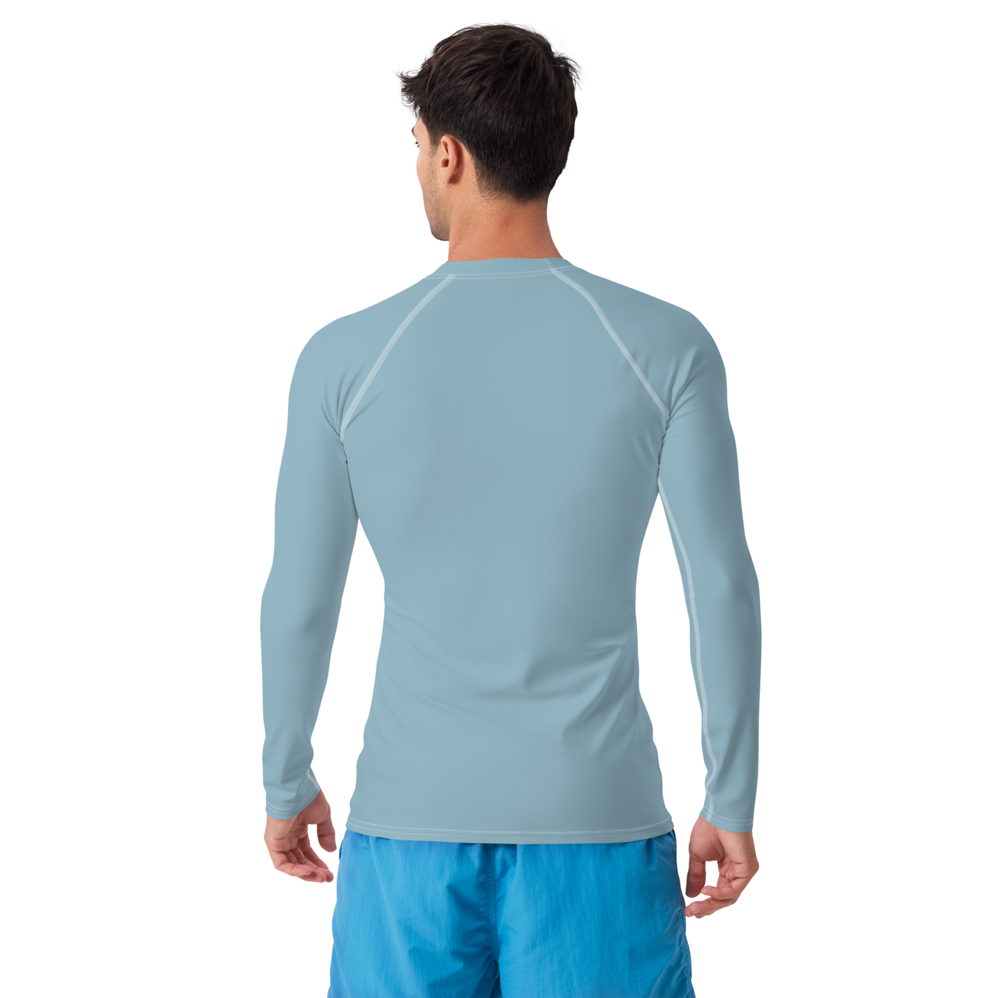 Michigan Upper Peninsula Rash Guard (w/ UP Outline) | Men's - Opal Blue