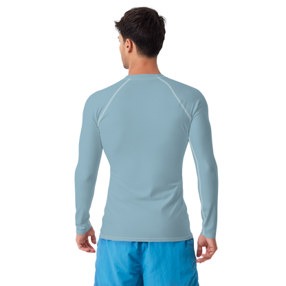 Michigan Upper Peninsula Rash Guard (w/ UP Outline) | Men's - Opal Blue