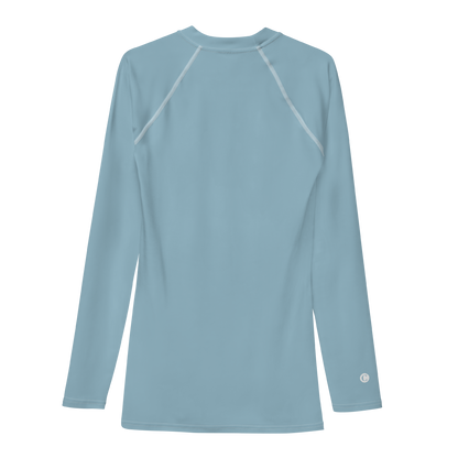 Michigan Upper Peninsula Rash Guard (w/ UP Outline) | Men's - Opal Blue