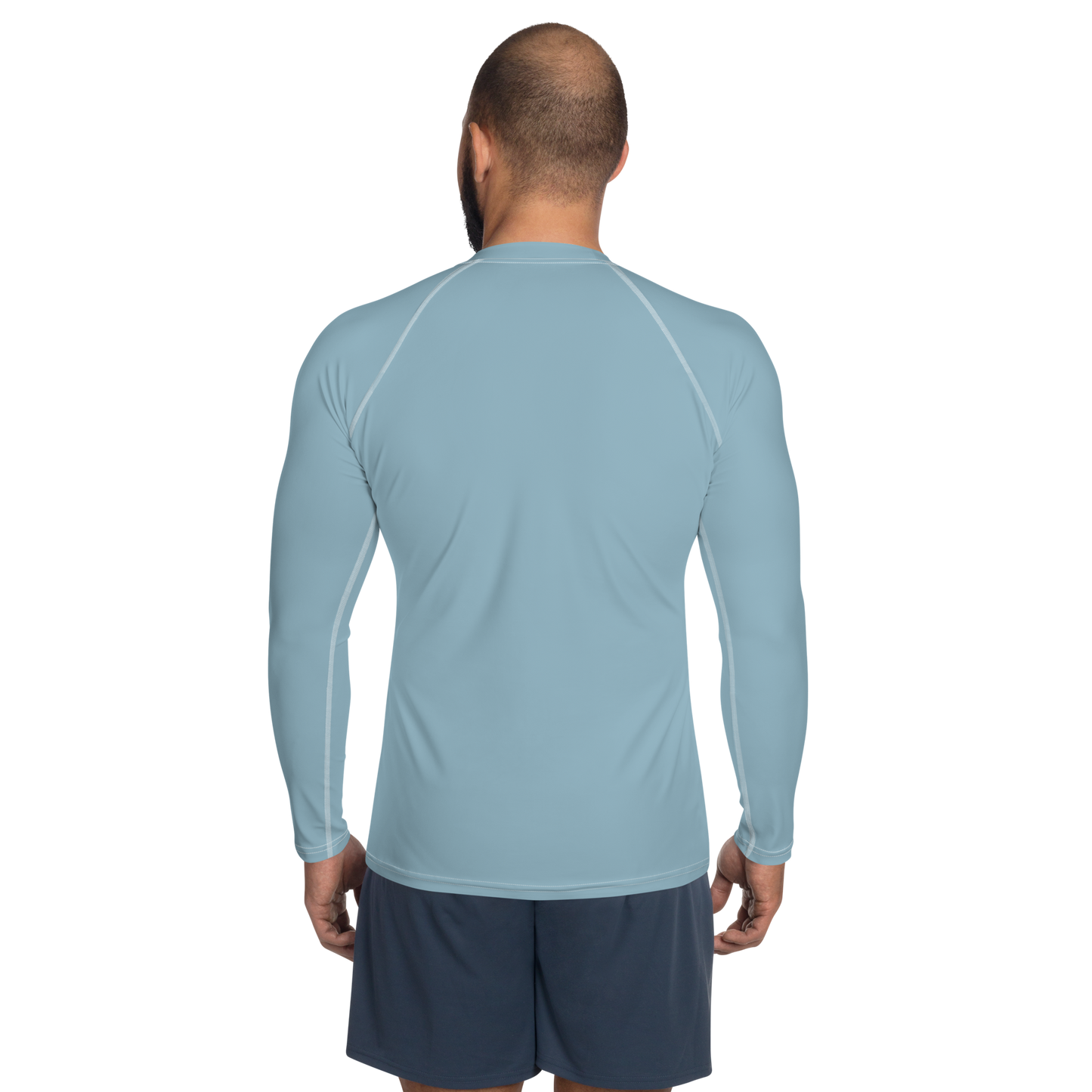 Michigan Upper Peninsula Rash Guard (w/ UP Outline) | Men's - Opal Blue