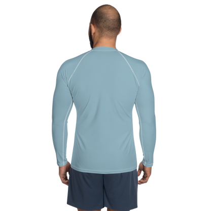 Michigan Upper Peninsula Rash Guard (w/ UP Outline) | Men's - Opal Blue