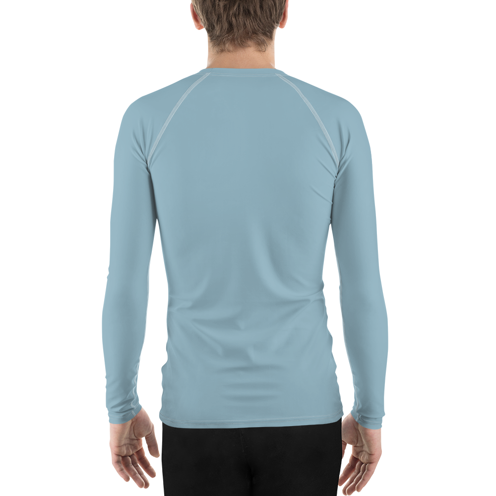 Michigan Upper Peninsula Rash Guard (w/ UP Outline) | Men's - Opal Blue