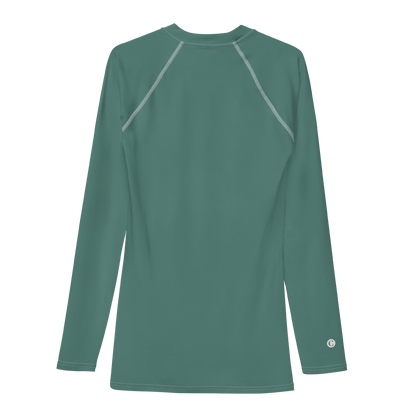 Michigan Upper Peninsula Rash Guard (w/ UP Outline) | Men's - Copper Green