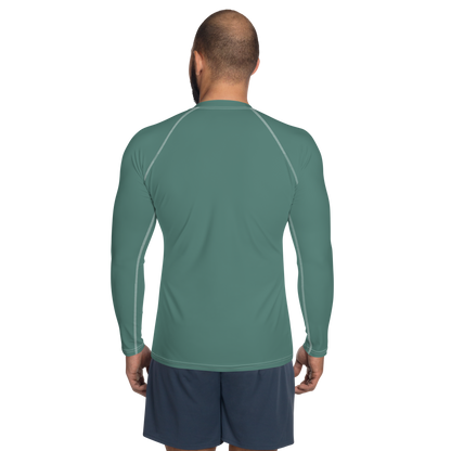 Michigan Upper Peninsula Rash Guard (w/ UP Outline) | Men's - Copper Green