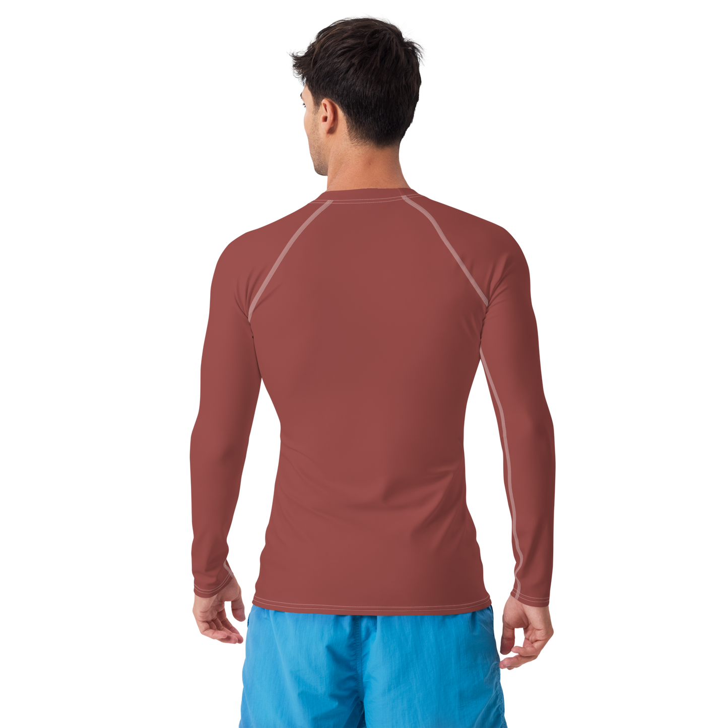 Michigan Upper Peninsula Rash Guard (w/ UP Outline) | Men's - Ore Dock Red