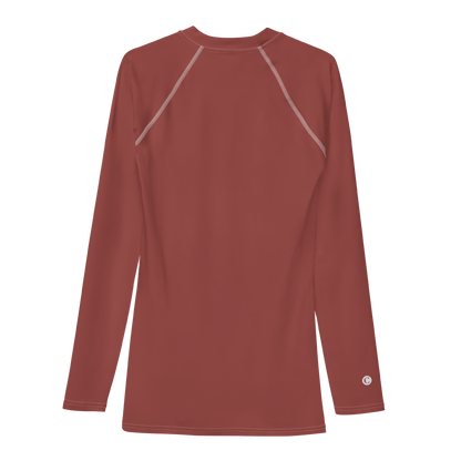 Michigan Upper Peninsula Rash Guard (w/ UP Outline) | Men's - Ore Dock Red