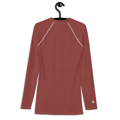 Michigan Upper Peninsula Rash Guard (w/ UP Outline) | Men's - Ore Dock Red