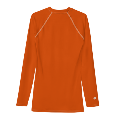 Michigan Upper Peninsula Rash Guard (w/ UP Outline) | Men's - Maple Leaf Orange