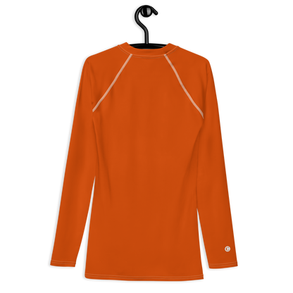 Michigan Upper Peninsula Rash Guard (w/ UP Outline) | Men's - Maple Leaf Orange