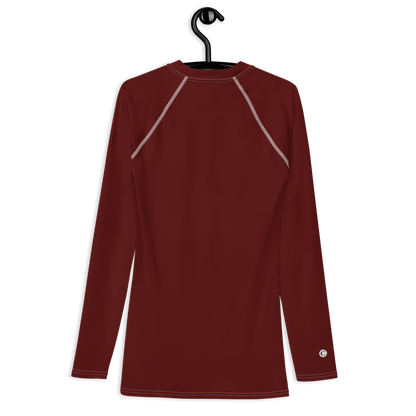 Michigan Upper Peninsula Rash Guard (w/ UP Outline) | Men's - Cherrywood Color