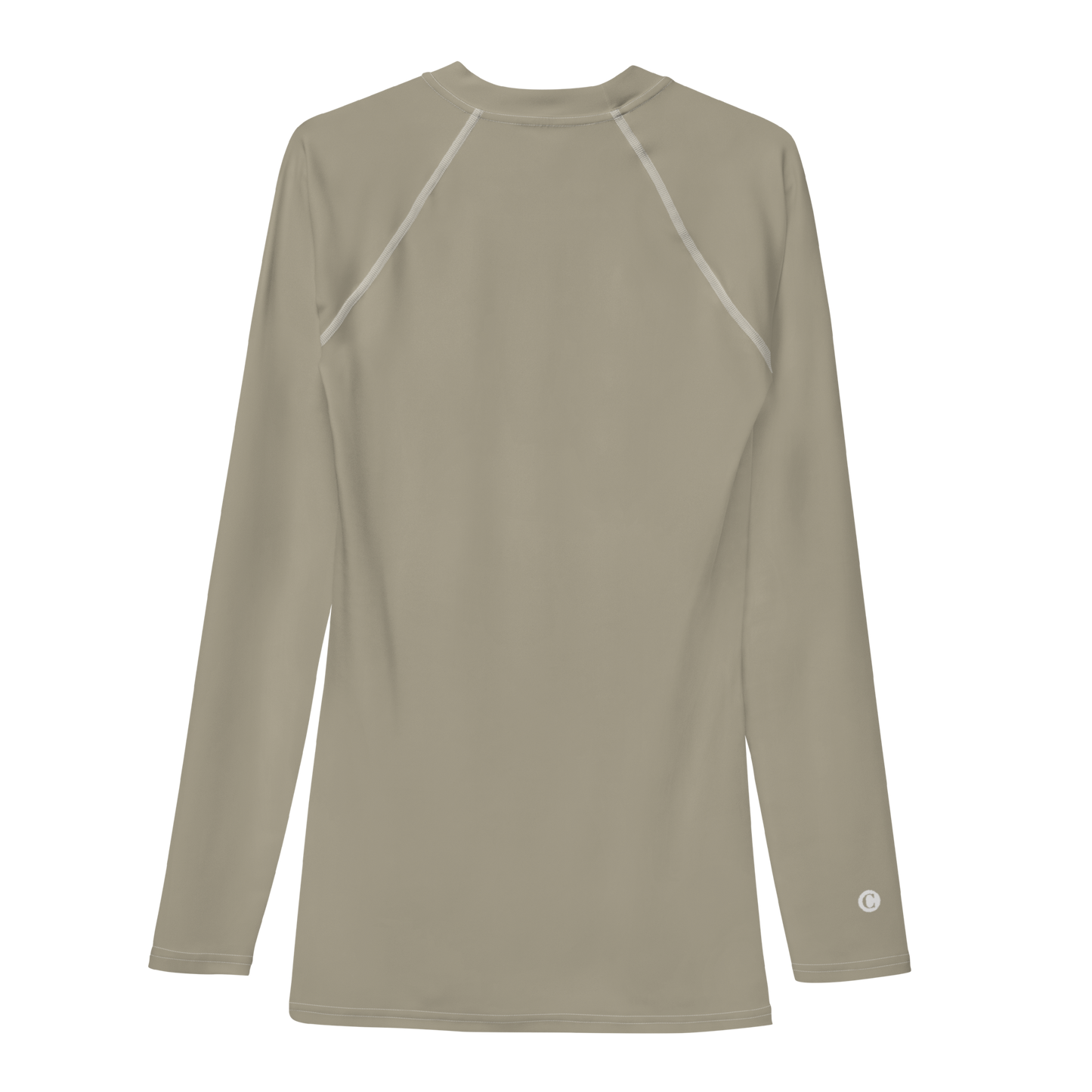 Michigan Upper Peninsula Rash Guard (w/ UP Outline) | Men's - Petoskey Stone Beige