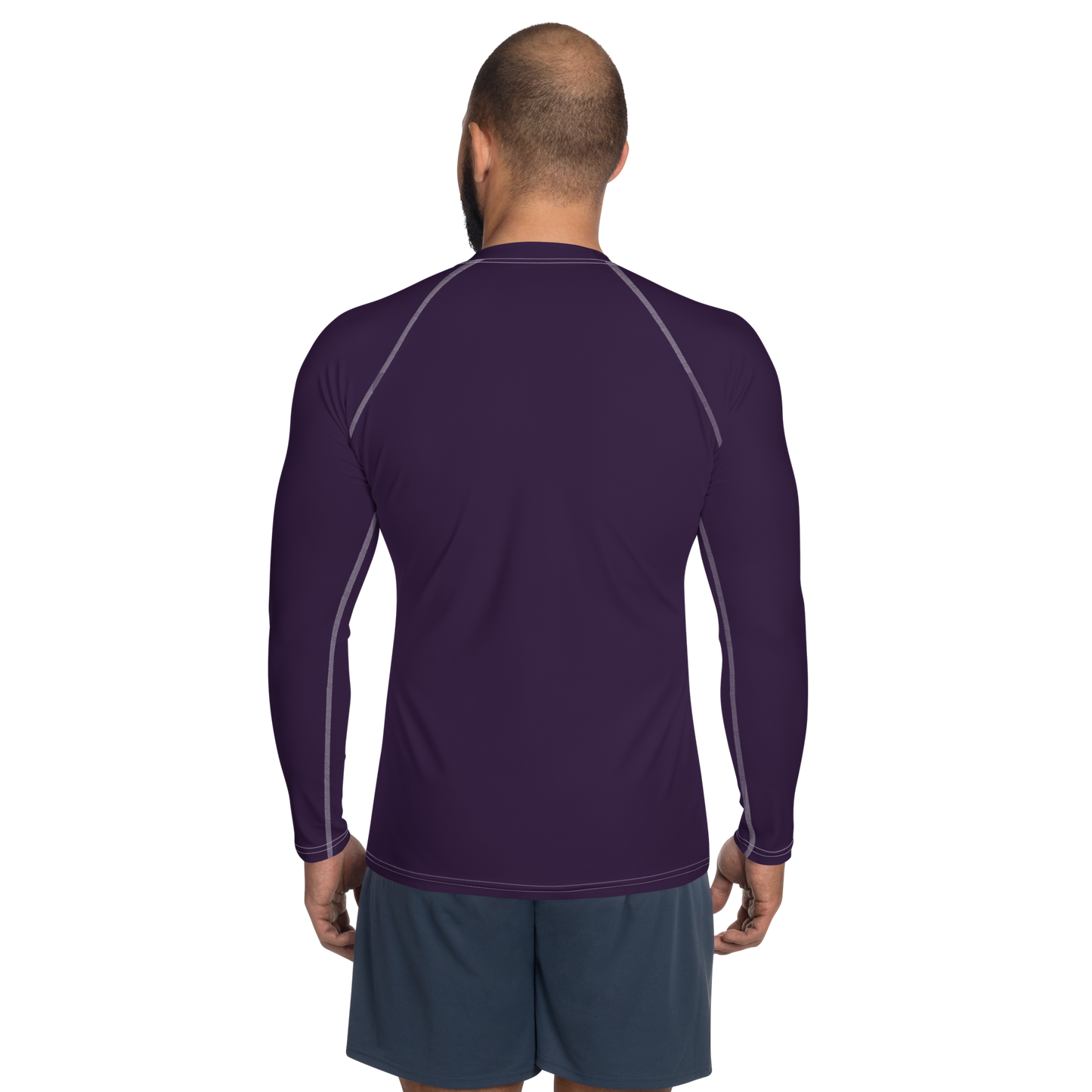 Michigan Upper Peninsula Rash Guard (w/ UP Outline) | Men's - Blackcurrant