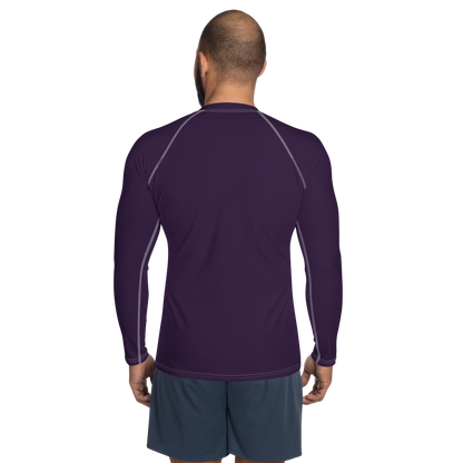 Michigan Upper Peninsula Rash Guard (w/ UP Outline) | Men's - Blackcurrant