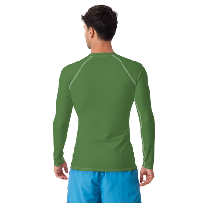 Michigan Upper Peninsula Rash Guard (w/ UP Outline) | Men's - Pine Green