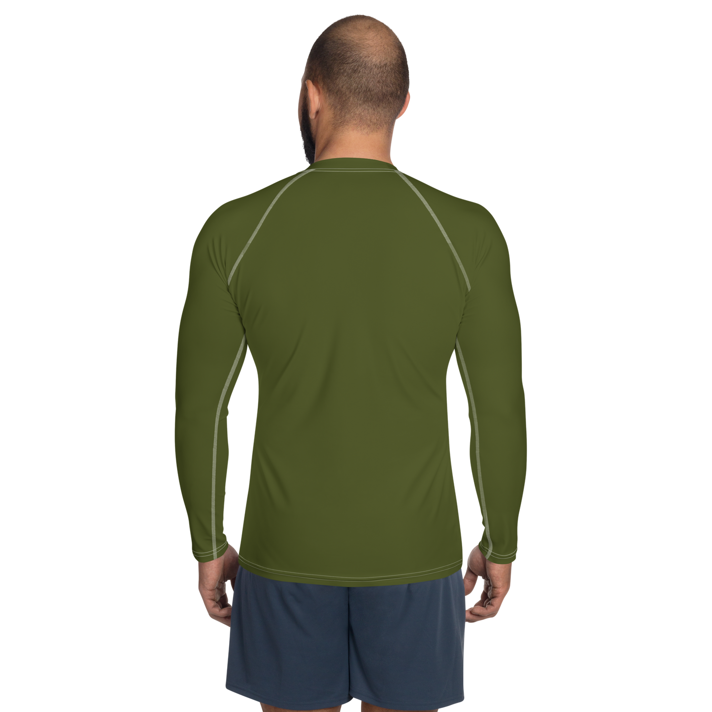 Michigan Upper Peninsula Rash Guard (w/ UP Outline) | Men's - Army Green