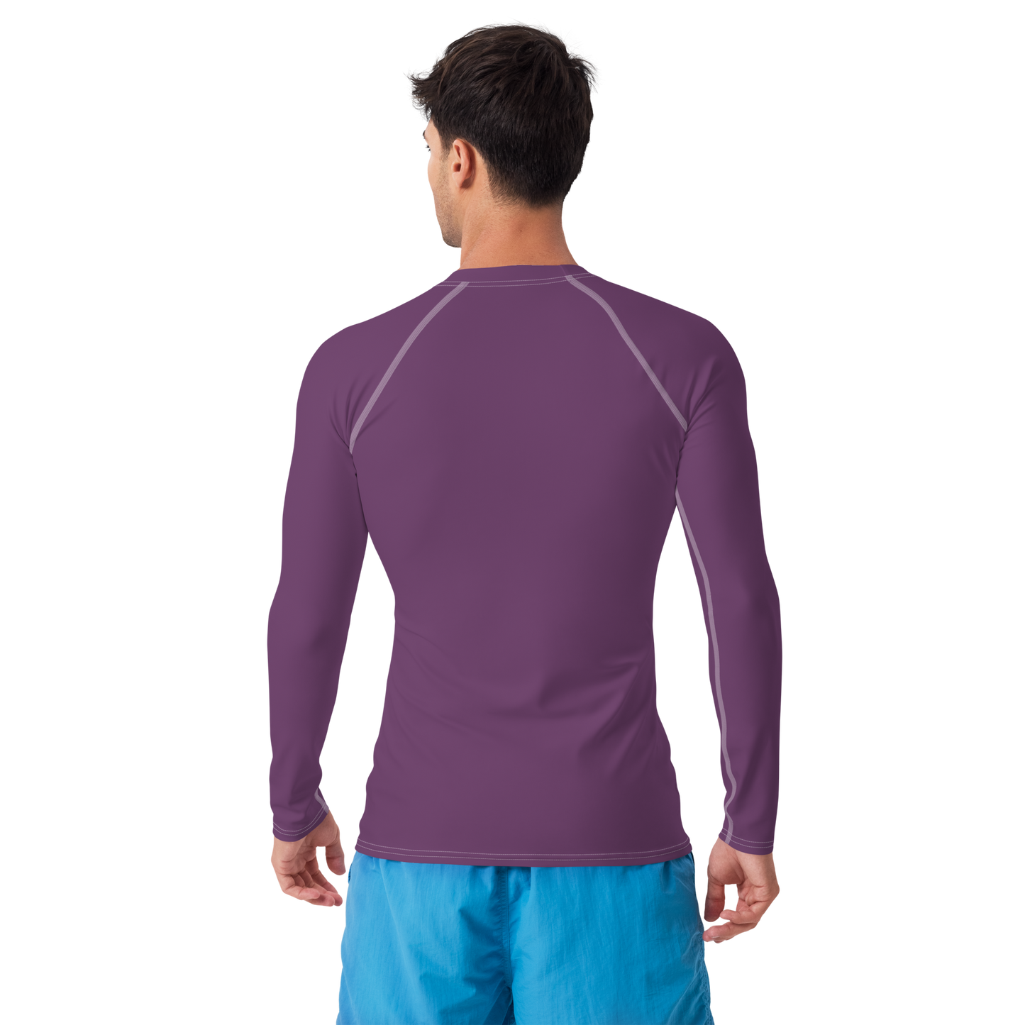 Michigan Upper Peninsula Rash Guard (w/ UP Outline) | Men's - Plum