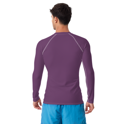 Michigan Upper Peninsula Rash Guard (w/ UP Outline) | Men's - Plum