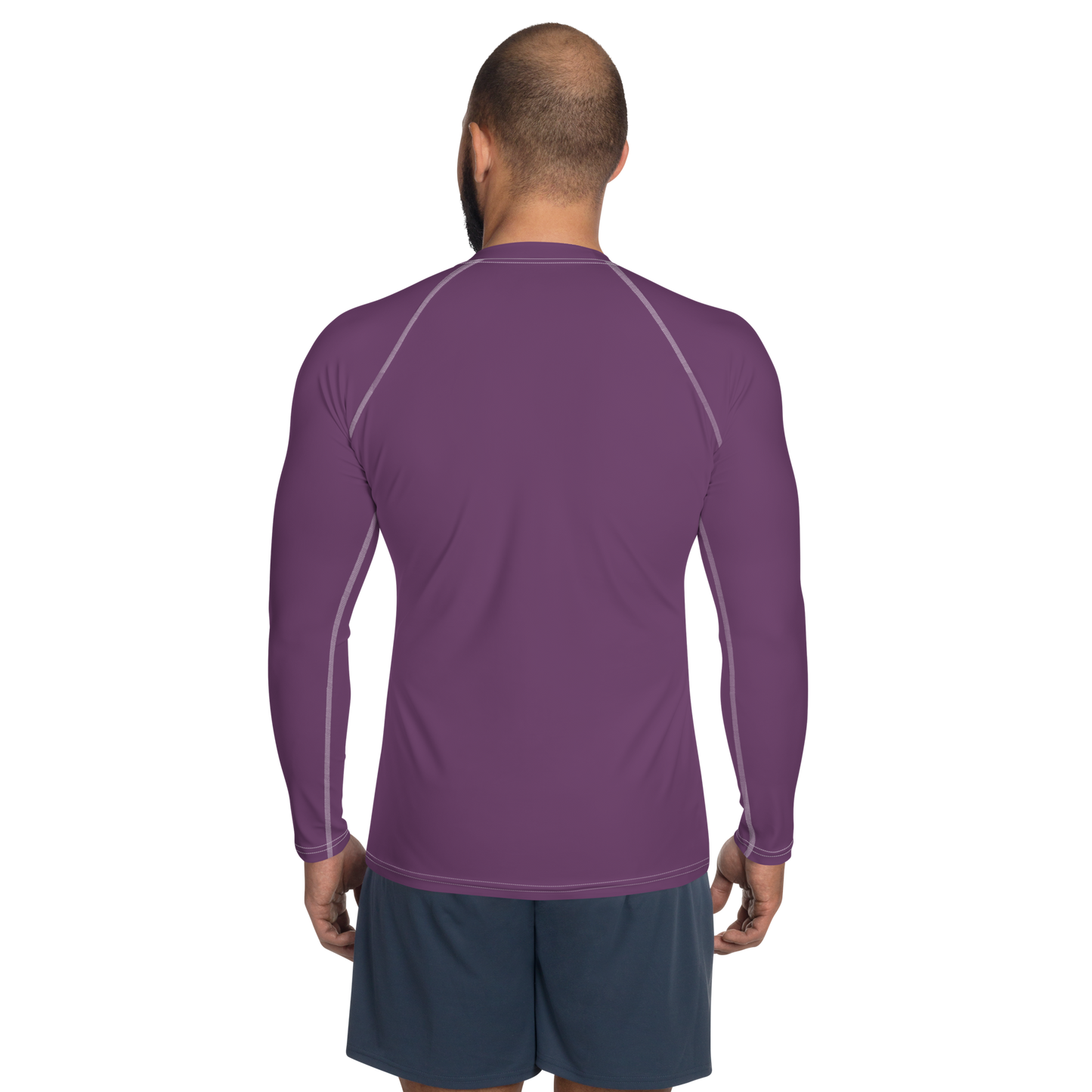 Michigan Upper Peninsula Rash Guard (w/ UP Outline) | Men's - Plum