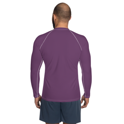 Michigan Upper Peninsula Rash Guard (w/ UP Outline) | Men's - Plum