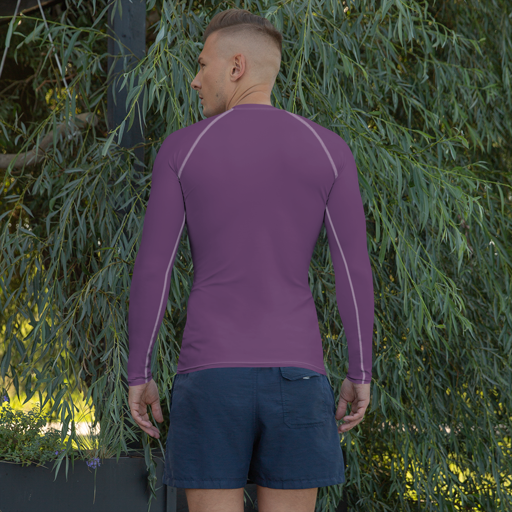 Michigan Upper Peninsula Rash Guard (w/ UP Outline) | Men's - Plum