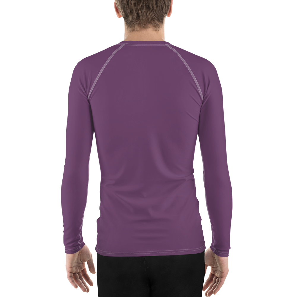 Michigan Upper Peninsula Rash Guard (w/ UP Outline) | Men's - Plum