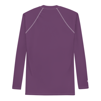 Michigan Upper Peninsula Rash Guard (w/ UP Outline) | Men's - Plum