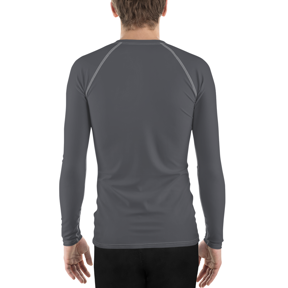 Michigan Upper Peninsula Rash Guard (w/ UP Outline) | Men's - Iron Ore Grey