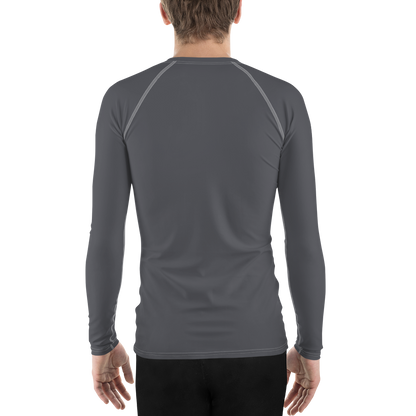 Michigan Upper Peninsula Rash Guard (w/ UP Outline) | Men's - Iron Ore Grey